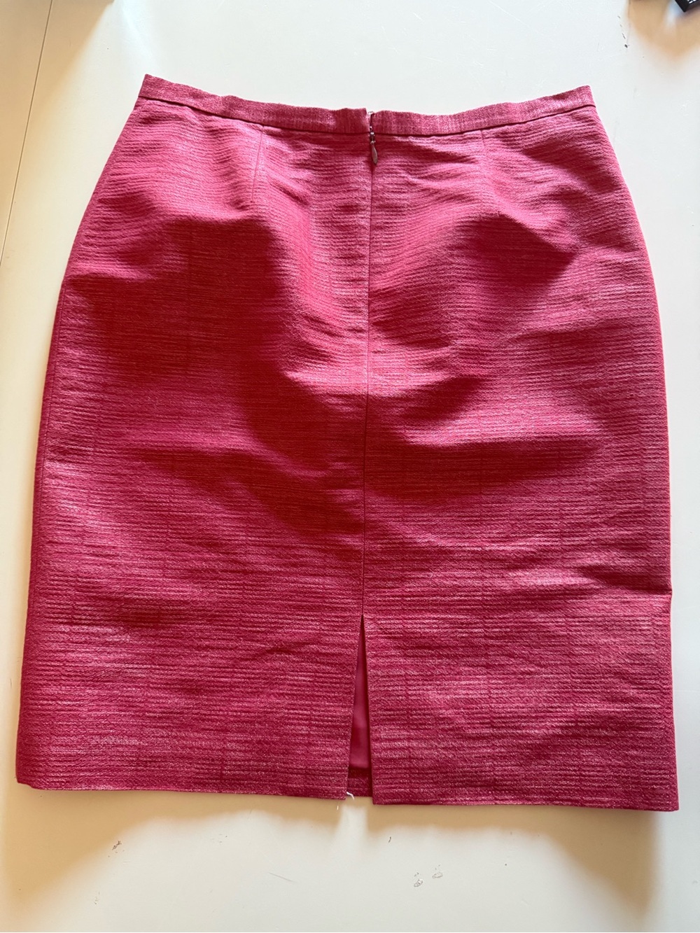 Vince Camuto Raspberry Textured Pencil Skirt